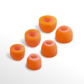 SYMBIO W New Improved Ear Tips Hybrid Design: Soft Memory Foam Core & Silicone Outside. Comfortable Fit, Longer Life - 3 Pairs (Small/Medium/Large)