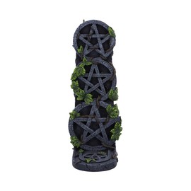 Nemesis Now Aged Pentagram Totem Stone Incense Burner 20.5cm, Resin, Grey, Aged Stone Effect Pentagram Symbol Design, Wiccan Giftware, Cast in the Finest Resin, Expertly Hand-Painted