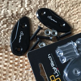 Mirror Block Off Blanking Plates Mirror hole Cover Cap Plugs Eliminators Compatible for Honda CBR1000RR 2008-2020 Black