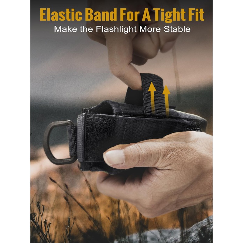 OneTigris Flashlight Holster Flashlight Holder Molle Flashlight Holster Tactical Flashlight