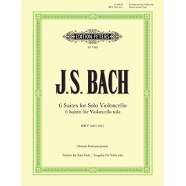 J.S. Bach: 6 Cello Suites BWV 1007-1012 - Transcribed for Viola by Simon Rowland-Jones (Edition Peters) EP7489