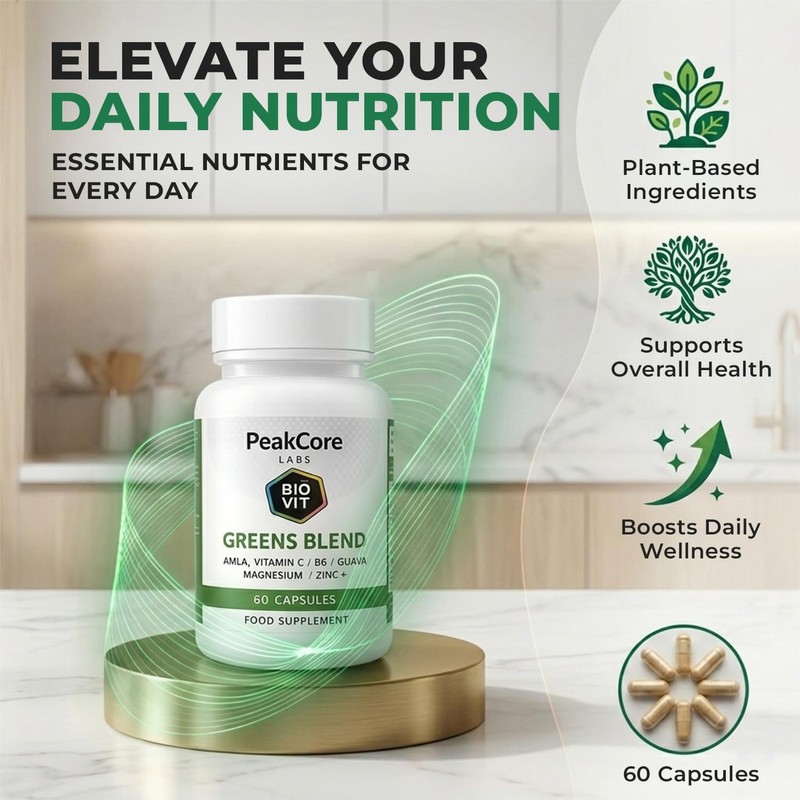 PeakCore Labs® Greens Blend | Premium BioVit® Formula | 100%