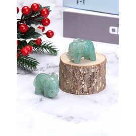 Jovivi Jovivi Crystal Elephant Gifts for Women Green Aventurine Elephant Ornament Healing Crystal Gifts for Home Room Desk Decor,1.5"