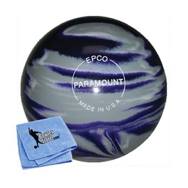 Bowlerstore Products EPCO Candlepin Bowling Ball- Marbleized - Purple, Grey & White (4 1/2 inch- 2lbs. 6oz.) 1 Ball