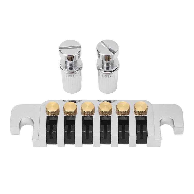 Guitar Bridge Tailpiece Reversible Wrap Around Saddle Bridge Stop Tailpiece