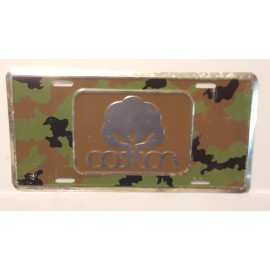 CAMO COTTON VINTAGE  METAL AUTO TAG LICENSE PLATE