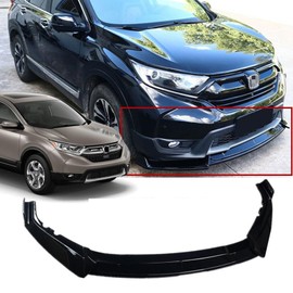 MUTUSAISI Gloss Black Front Bumper Lip Spoiler Splitter Fit for Compatible with Honda CRV CR-V 2017 2018 2019, Air Dam Chin Body Kit Accessories