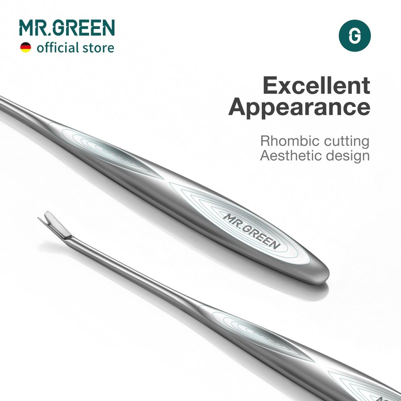 MR.GREEN Cuticle Pusher Dead Skin Remover Stainless Steel Manicure Tools