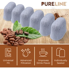 Keurig Filter Replacement, 12 Pack Compatible Charcoal Water Filter Replacement by Pureline - for Keurig 2.0 and 1.0 Classic Coffee Makers