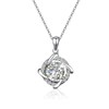 solarrajewelry Moissanite Swirl Floral Pendant Necklace | Lab Grown 2.0ct