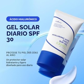 IsNtree Gel solar diario de ácido hialurónico 50ml, 1.69 fl oz | SPF 30 | Cuidado de la piel coreano | Hidratante | Sin residuo blanco | Fórmula liger