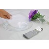 60 Pcs Glitter infused disposable SIlver Plastic Plates set featuring