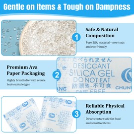 Silica Gel Packets 15 g x 30, Silica Gel Bag Regenerable, Desiccant for Filament, Silica Balls, Desiccant Bag for 3D Printers, Filament Storage, Electronics, Food, Clothing, Car Dehumidifier