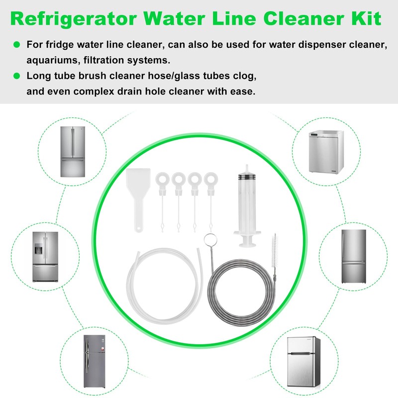 BZTT 8 PCS Refrigerator Drain Cleaning Tool - Fridge Water