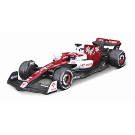 Bburago B18-38068Z Formula 1 ALFA Romeo F1 Team ORLEN C42 (2022) with Helmet ZHOU 1:43 Scale Die-Cast Collectible Race Car, Assorted Colours