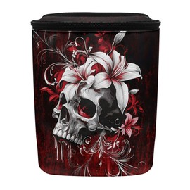 gearider Gothic Skull Car Garbage Can Organizers Storage Bag Bin Fit Most Vehicle Waste Basket Automobile Trash Bin Auto Accessories