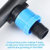 Frienda 100 Pcs Drip Tape Connector Fittings, Locks 1/4" Barb