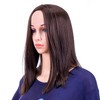 SWACC 14-Inch Short Straight Middle Part Hair Wig Medium Length