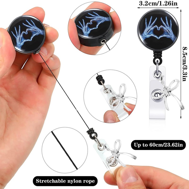 3Set Xray Badge Reel - Retractable Radiology Badge Reel, Radiology