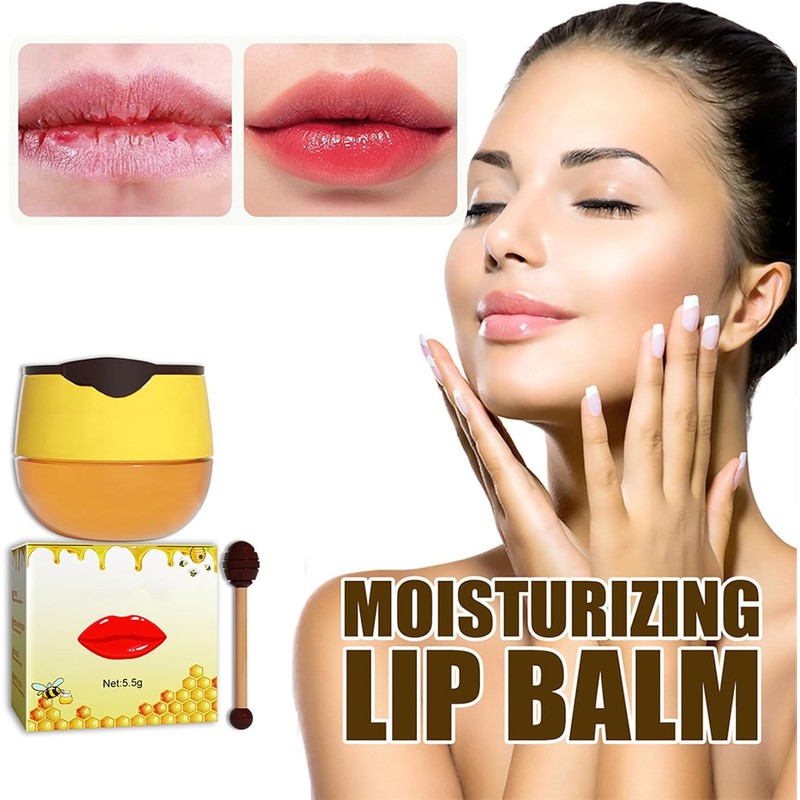 Bálsamo Labial de Propóleo 5.5g Cera, Mascarilla Nocturna para Labios