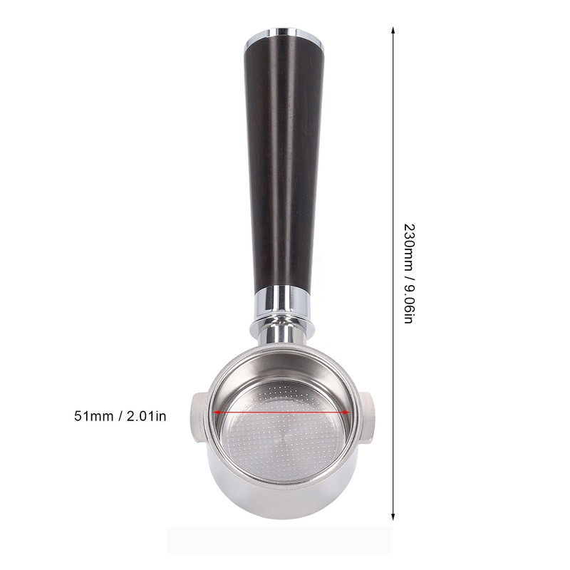 51mm Portafilter 2 Ears Bottomless Coffee Handle Stainless Steel for