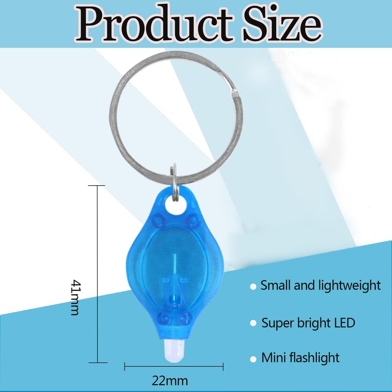 MODOAO LED Keychain Small Torch Light, 5 Pack White Light