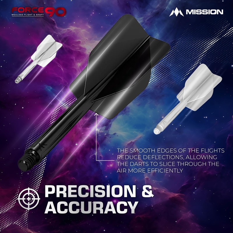 Mission Darts Force 90 | Integrated Precision Moulded Dart Flight
