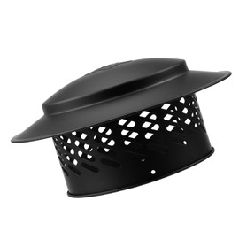 Ankuce Cone Top Chimney Cap, RoundChimney Cover Cap Outside Roof Fireplace Screen Cover Exterior Stove Pipe Topper (Black, 6in)