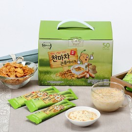 [Cheonmani] Cheonmacha corn flakes 50 pieces, simple breakfast snack substitute for rejuvenation / [천마니] 천마차 콘플레이크 50개입 간단한 아침 식사 간식 대용 원기 회복