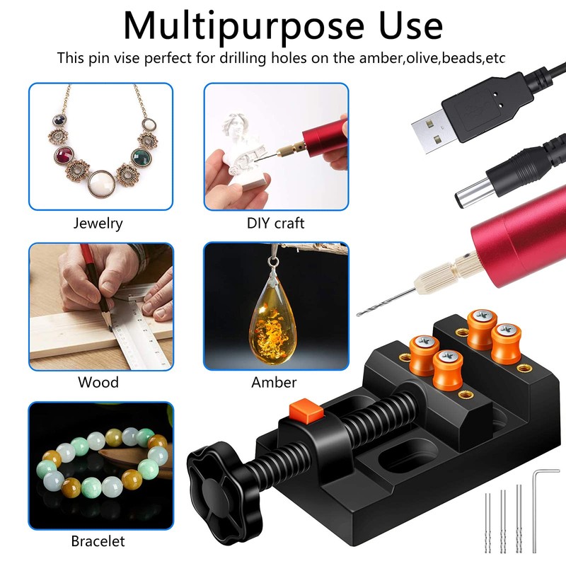 Electric Resin Drill Set,Pin Vise for Molds Jewelry Casting, YASPIT