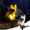 KIMHY Solar Garden Lights 2 Packs Owl Solar Lights Outdoor
