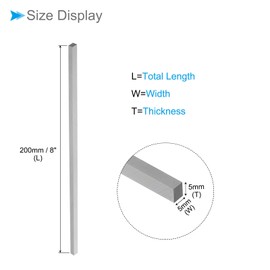 CoCud Square Tool Bit 5 mm x 5 mm x 200 mm High Speed Steel 4241 Turning Tool Flying Milling Blank (Application: for Lathe Milling Machine) Pack of 2