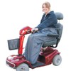 Kozee Komforts Scooter Leg Wrap - Waterproof Leg Cover for Wheelchair and Mobility Scooter Users with Extended Wings and Concealed Security Pocket - Grey