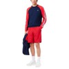 Lacoste Men's Sport Logo Stripe Shorts, Grenadine Red, Small