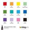 KINGART Acrylic Paint Markers Brush Tip, 12 Vibrant Colors. Water-based,