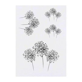 4 x 'Dandelion Clocks' Temporary Tattoos - Water Resistant, Skin-Safe, Non-Toxic Transfers, Mixed Sizes (TO00074076)