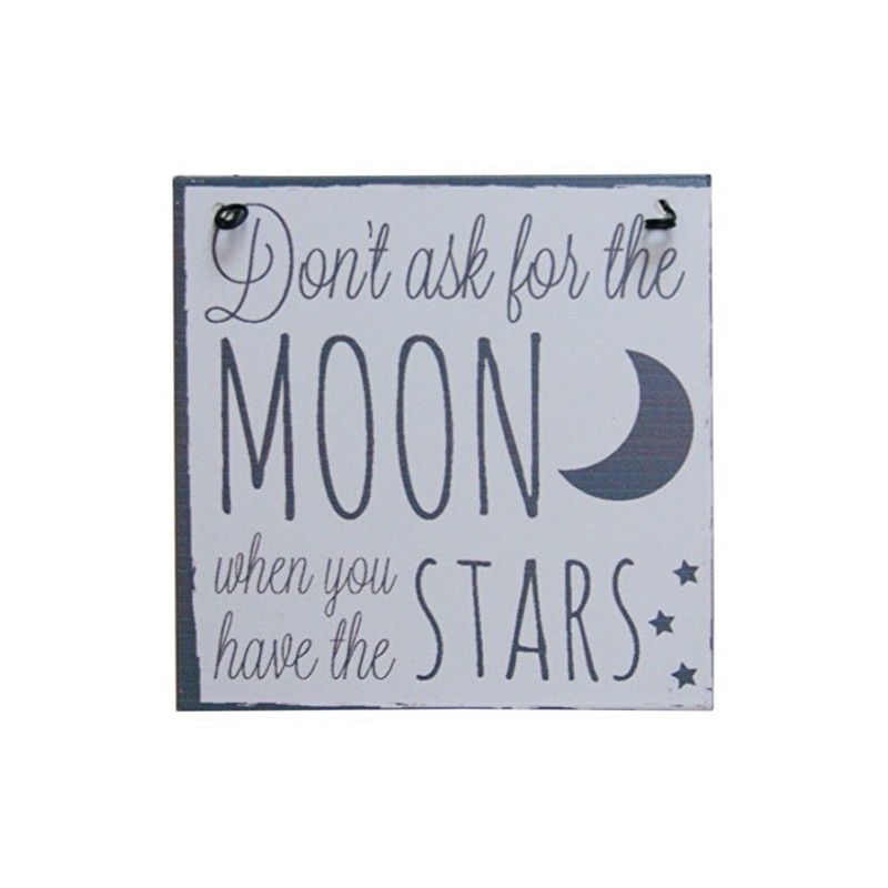 Moon And Back Metal Hanging Sign ~ Dont Ask For