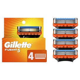 Gillette Gillette Fusion5 Mens Razor Blade Refills, 4 Count, Lubrastrip for a More Comfortable Shave