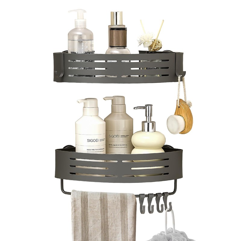 Zynuhmo Suction Cup Shower Caddy Corner, Shower Storage Rack With