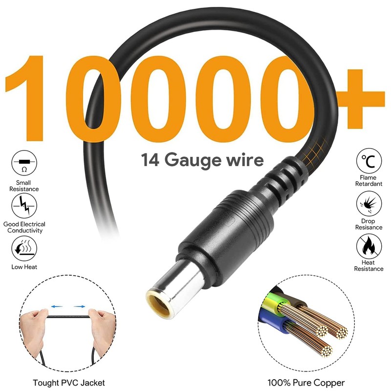 30Ft Jackery Extension Cable 14AWG 8mm Solar Panel Extension Cable