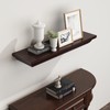JOLLYMER Pine Wood Wall Mounted Floating Shelf with Gun Storage,