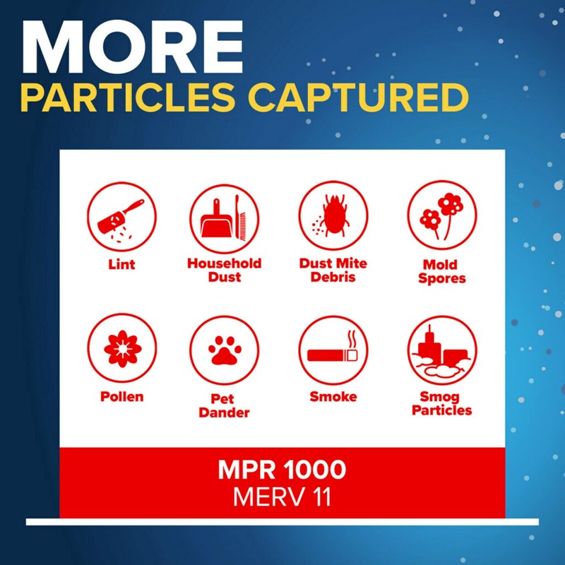 Filtrete 20x20x1 AC Furnace Air Filter, MERV 11, MPR 1000,