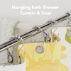 AmazerBath Shower Curtain Hooks, Shower Curtain Rings, Metal Chrome Shower