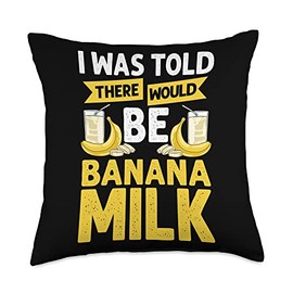 Banana Milk Shake Korean Flavor Japanese Vegan Drink Throw Pillow