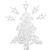 100 Pieces Plastic Christmas Tree Bulbs and 5 Stars Replacement