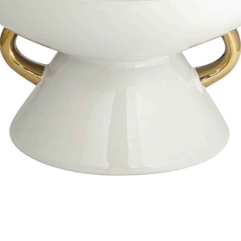 Studio 55D Empress 10 3/4" Wide Shiny White Ceramic Bowl