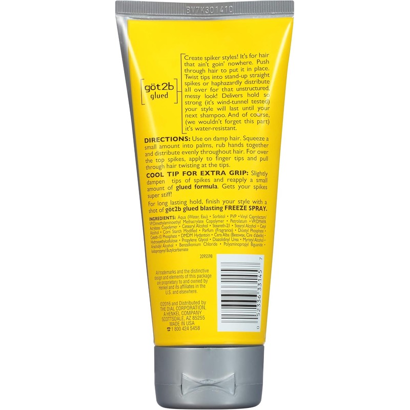 Got2b Pegado Styling Pegamento para el cabello, 6 onzas (recuento