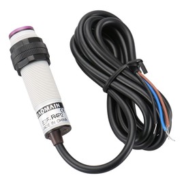 Baomain Photoelectric Sensor E3F-R4P2 Retroreflective Optical Sensor Switch DC 10-30V PNP NC Sensing Distance 4m with Reflector Panel