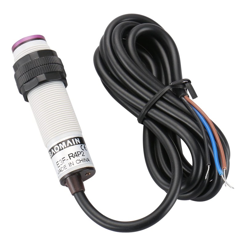 Baomain Photoelectric Sensor E3F-R4P2 Retroreflective Optical Sensor Switch DC 10-30V