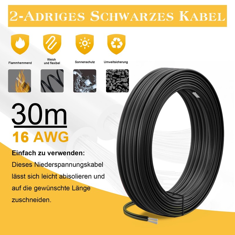 1.3 mm² Electric Cable, THUN-CT 16 AWG Flat Cable 30
